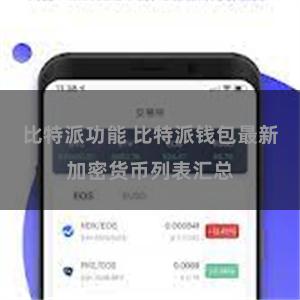 比特派功能 比特派钱包最新加密货币列表汇总