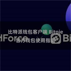 比特派钱包客户端 Bitpie官方钱包使用指南